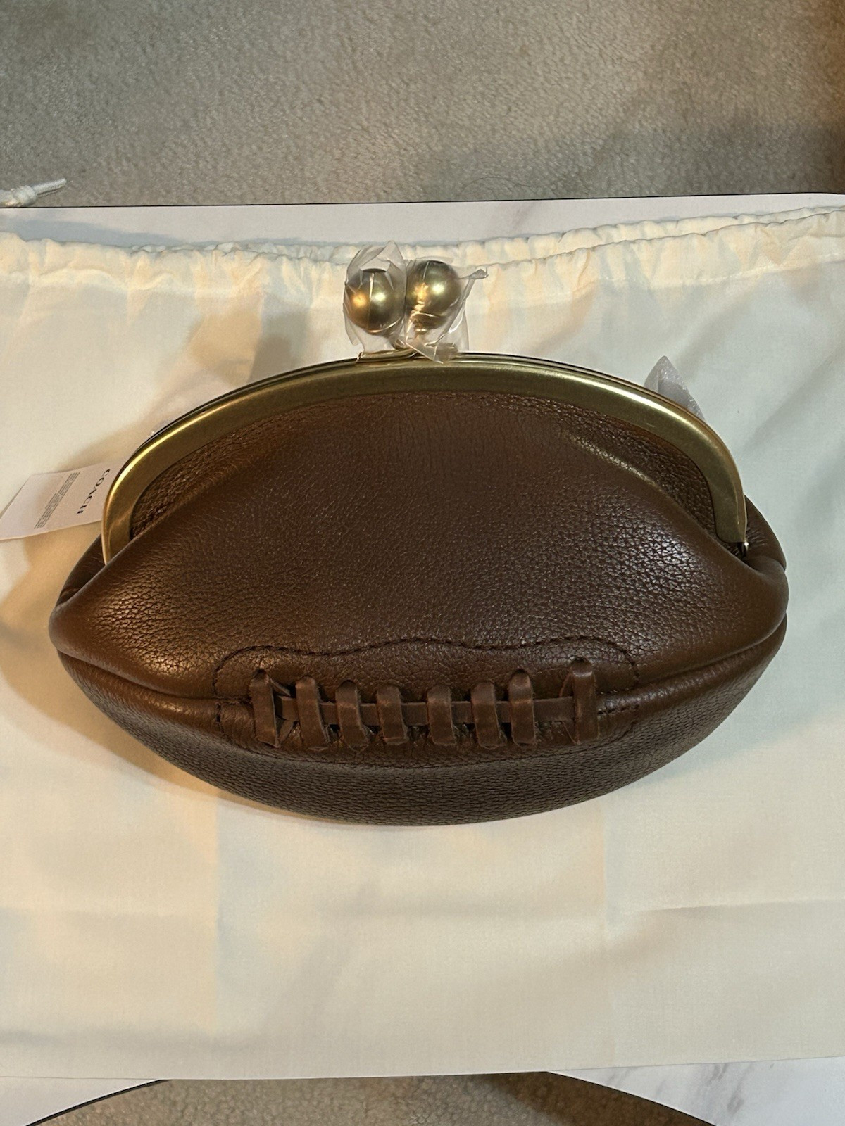 Coach FOOTBALL KISSLOCK Frame Bag - NEW | eBay US