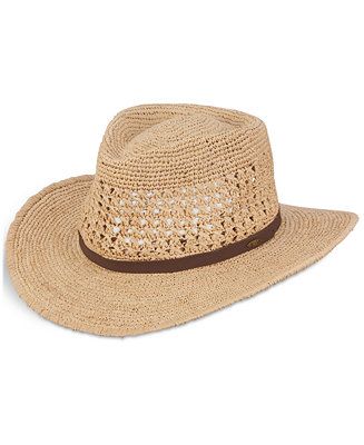 Men's Crocheted Raffia Outback Hat | Macys (US)