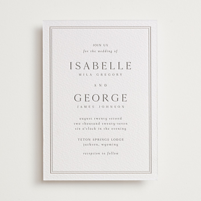 Letterpress Wedding Invitations | Minted