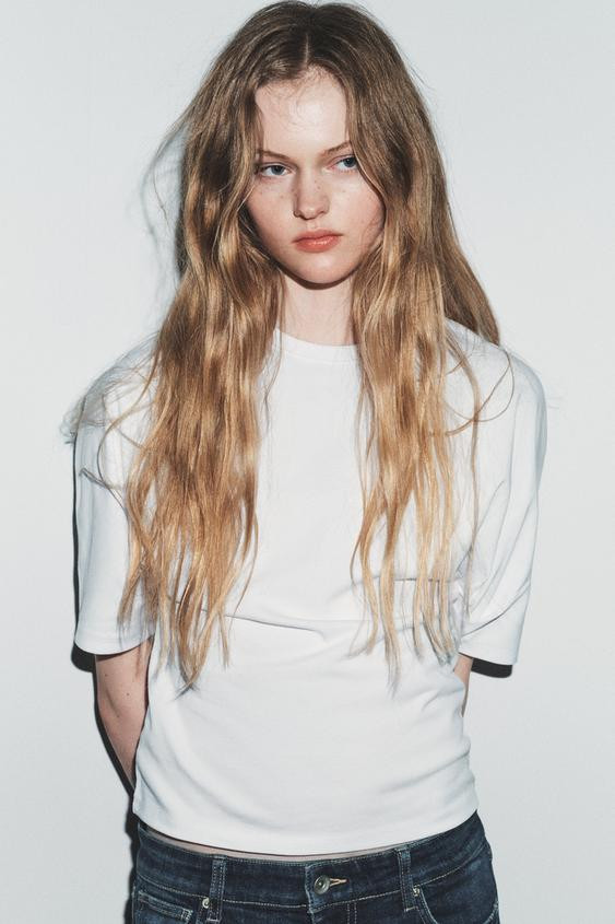 HEAVY COTTON SHORT SLEEVE T-SHIRT | Zara US