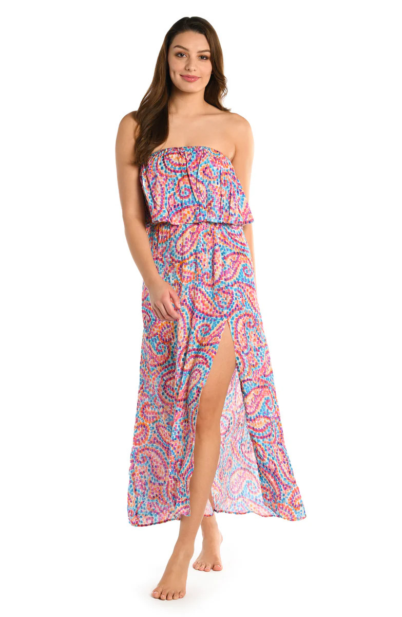 Pebble Beach Strapless Midi Dress - FINAL SALE | La Blanca Swim