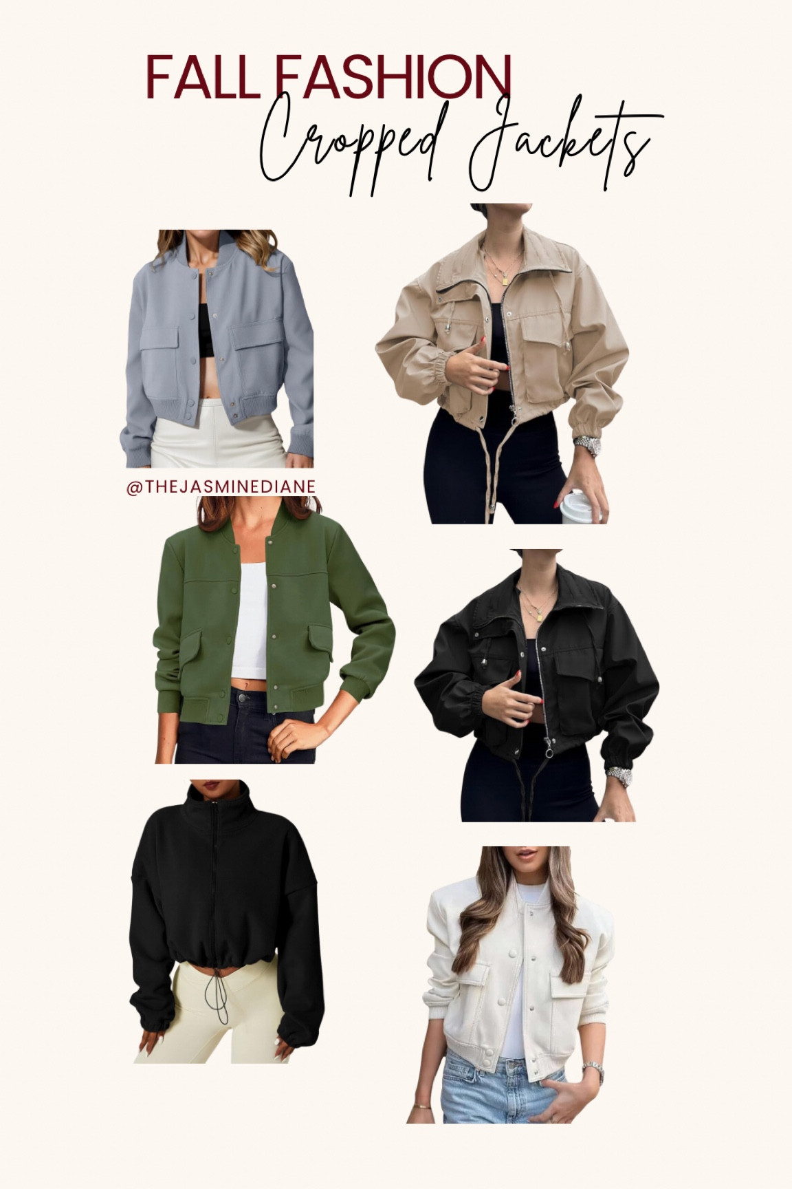Affordable cropped fall jackets 

#LTKFindsUnder50 #LTKMidsize #LTKSeasonal