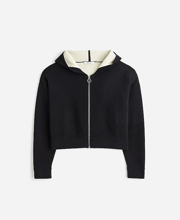Double-Face Cotton-Blend Sweater Hoodie | Madewell
