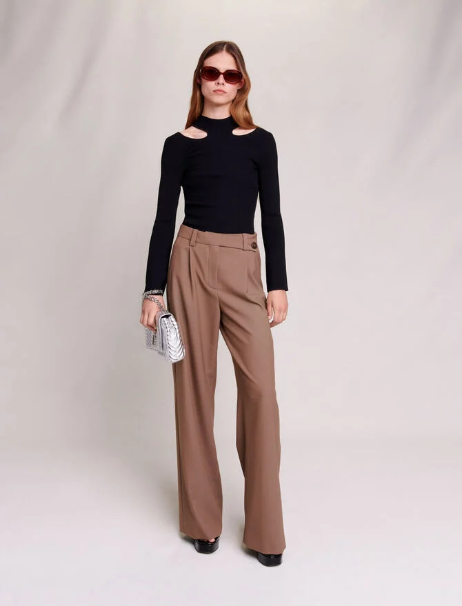 Cutaway knit sweater | Maje US