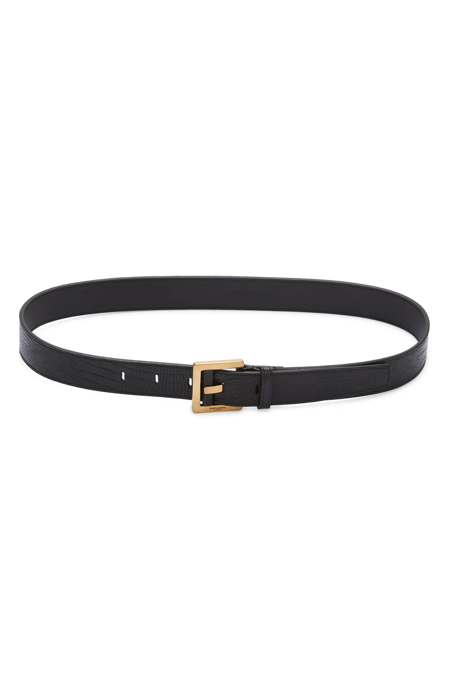 Saint Laurent Monogram Calfskin Leather Belt | Nordstrom | Nordstrom