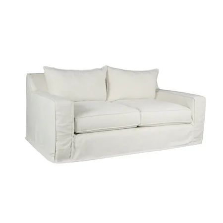 Plush Deep The William Slipcover Linen Sofa, White | Walmart (US)