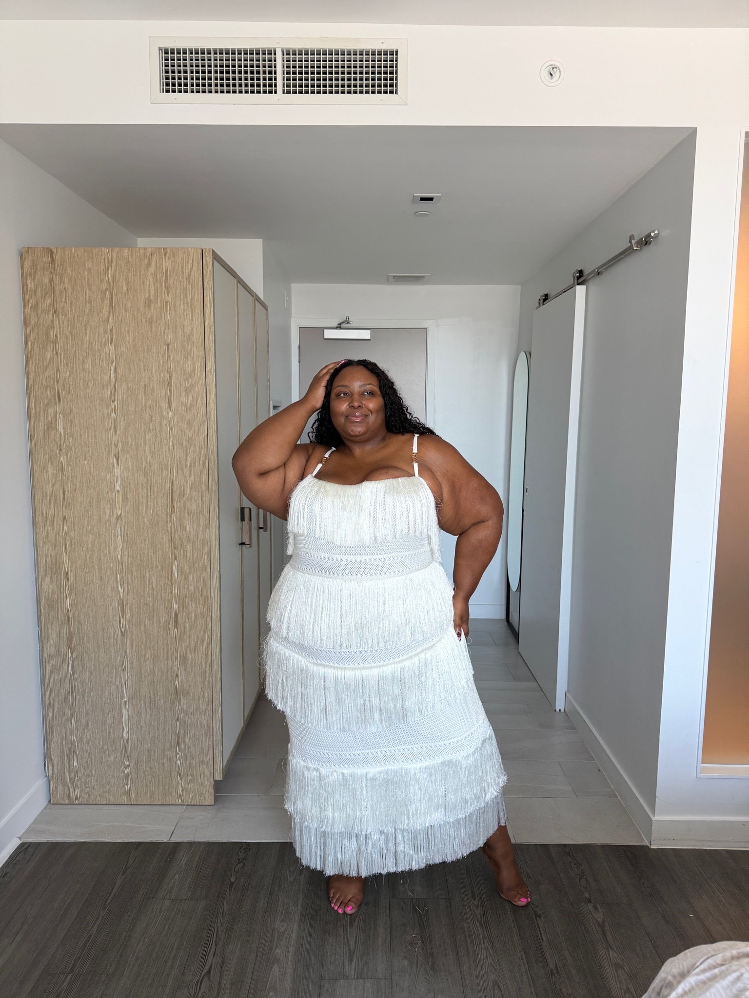 Vacation Fringe Dress from @Eloquii ! 🤍

#LTKPlusSize #LTKMidsize #LTKTravel