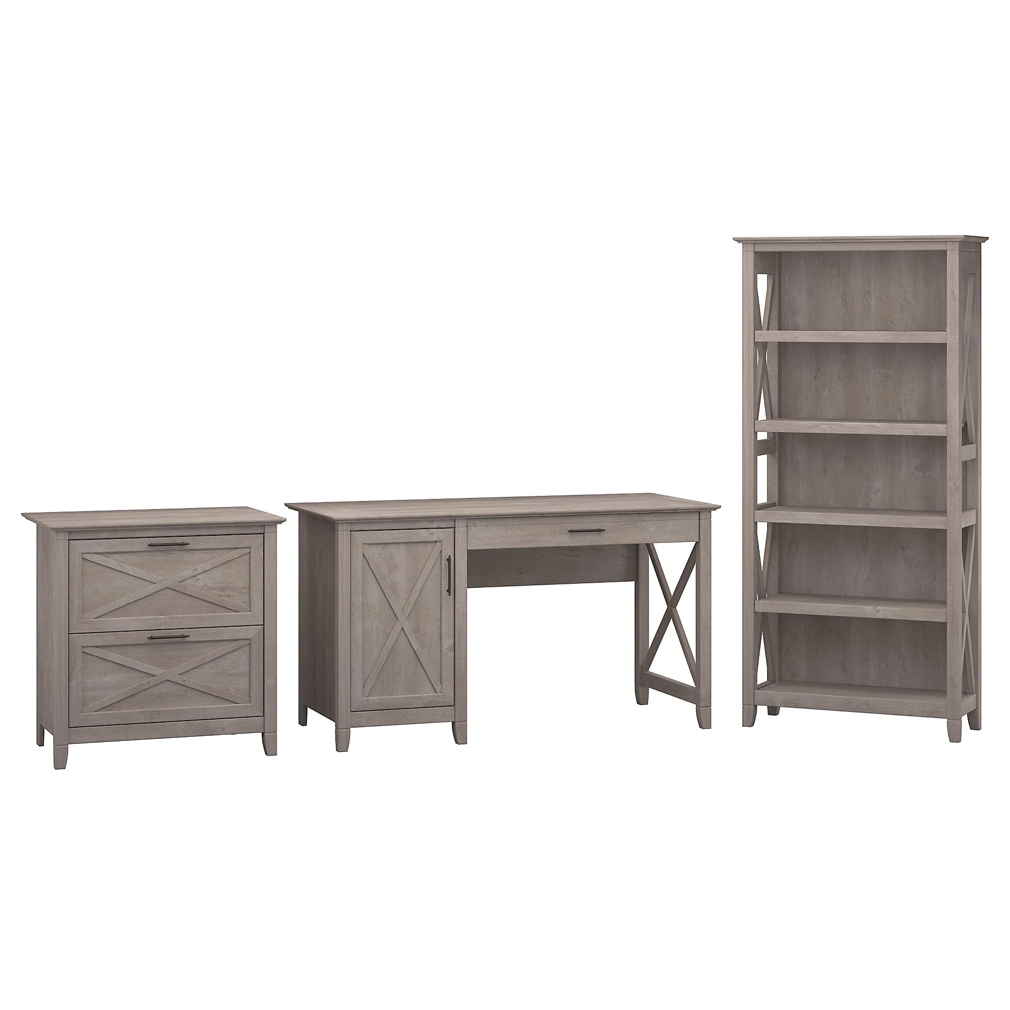 Veda 3 Piece Rectangle Computer Desk Office Set | Wayfair North America