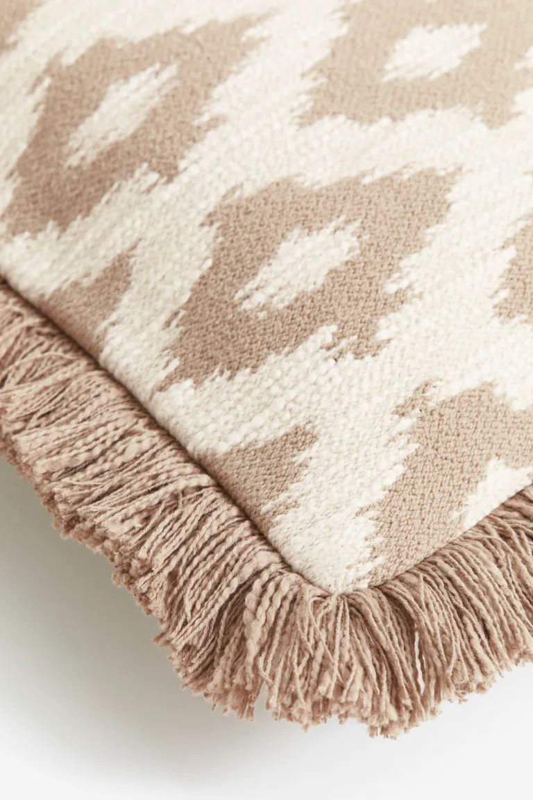 Jacquard-weave cushion cover - Beige/Patterned - Home All | H&M GB | H&M (UK, MY, IN, SG, PH, TW, HK)