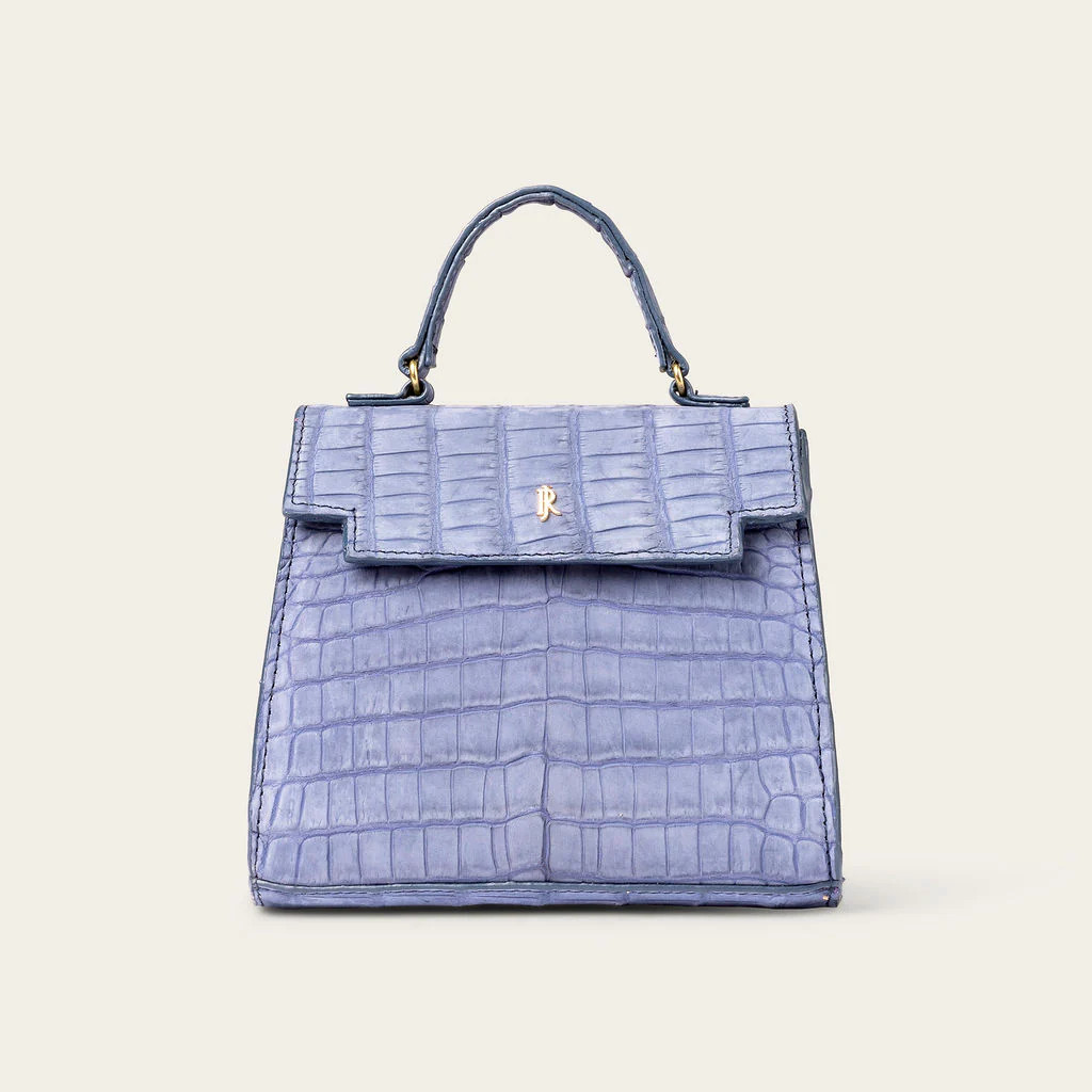 Eleanor Nile Crocodile Denim Nubuck | Jenya Reneé