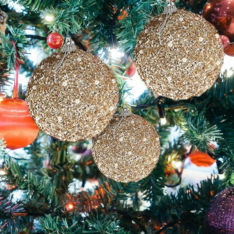 AZXY 6PC Christmas Tree Ornaments Balls Sets Clearance Gold Christmas Tree Ball Decorations Hangi... | Walmart (US)