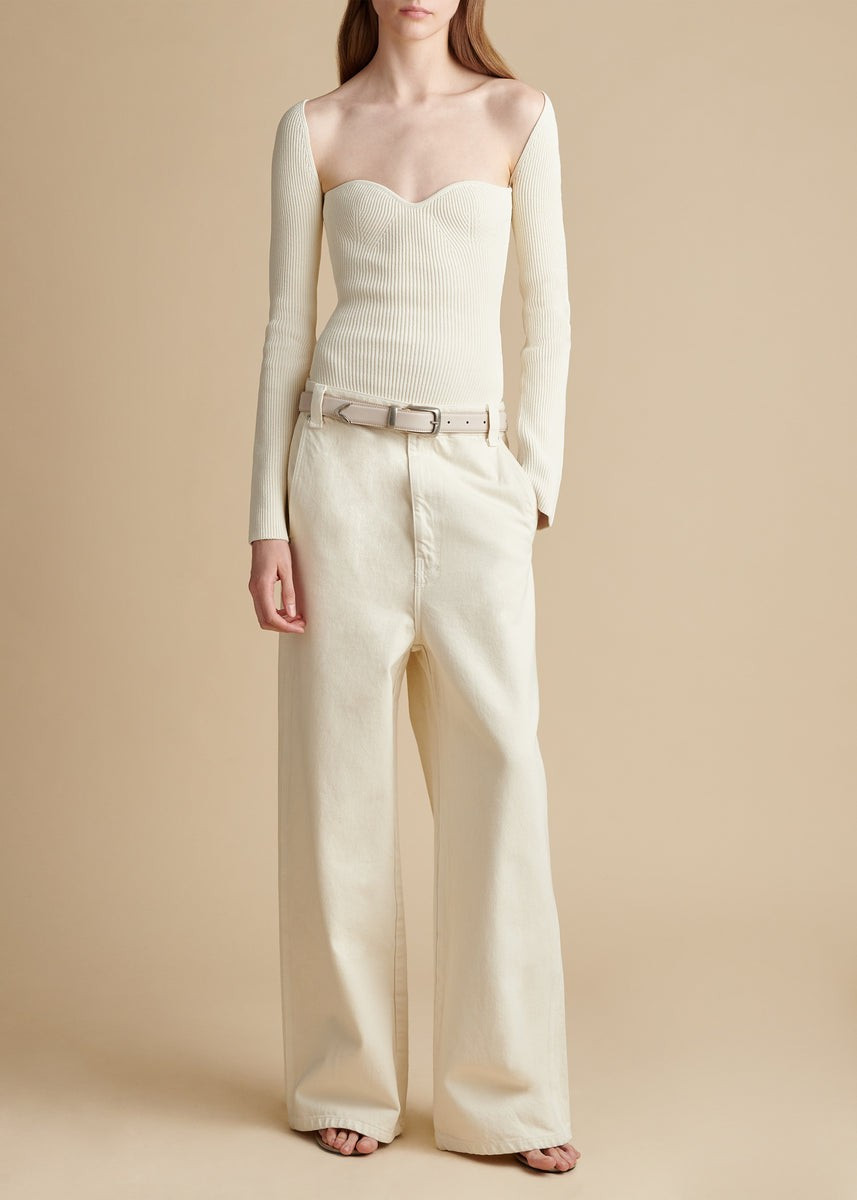 The Maddy Top in Ivory | Khaite