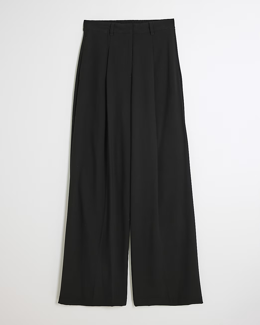 Black Soft Wide Leg Trousers | River Island UK & IE