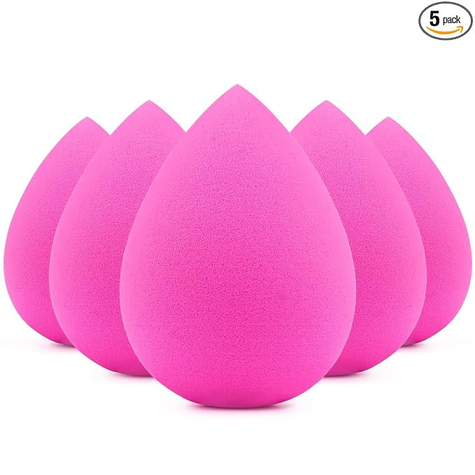 BEAKEY 5 Pcs Makeup Sponges, Latex-Free Beauty Sponge for Flawless Liquid, Cream, and Powder Appl... | Amazon (US)