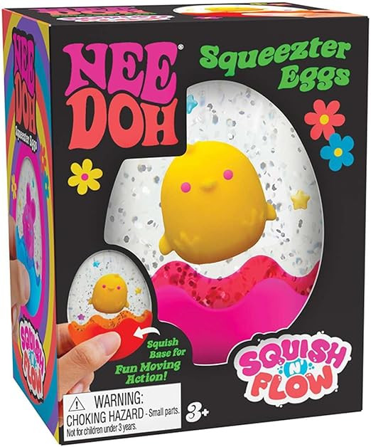 Schylling NeeDoh Squeezter Egg - Sensory Squeeze Toy - Cute Character Inside - 2.5" Tall - Color ... | Amazon (US)