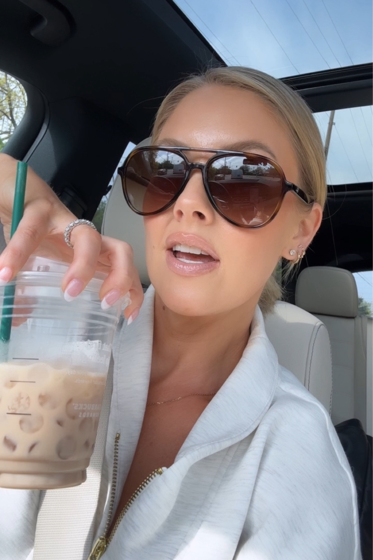 Ray Ban Sunglasses / XS Pullover / Lip details 🤍

#LTKbeauty #LTKstyletip #LTKfindsunder50