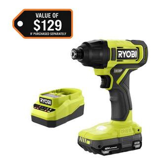 ONE+ 18V Cordless 1/4 in. Impact Driver Kit with 1.5 Ah Battery and Charger | The Home Depot
