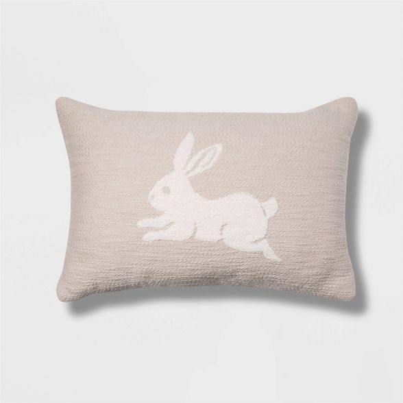 Bunny Lumbar Throw Pillow Neutral - Spritz™ | Target