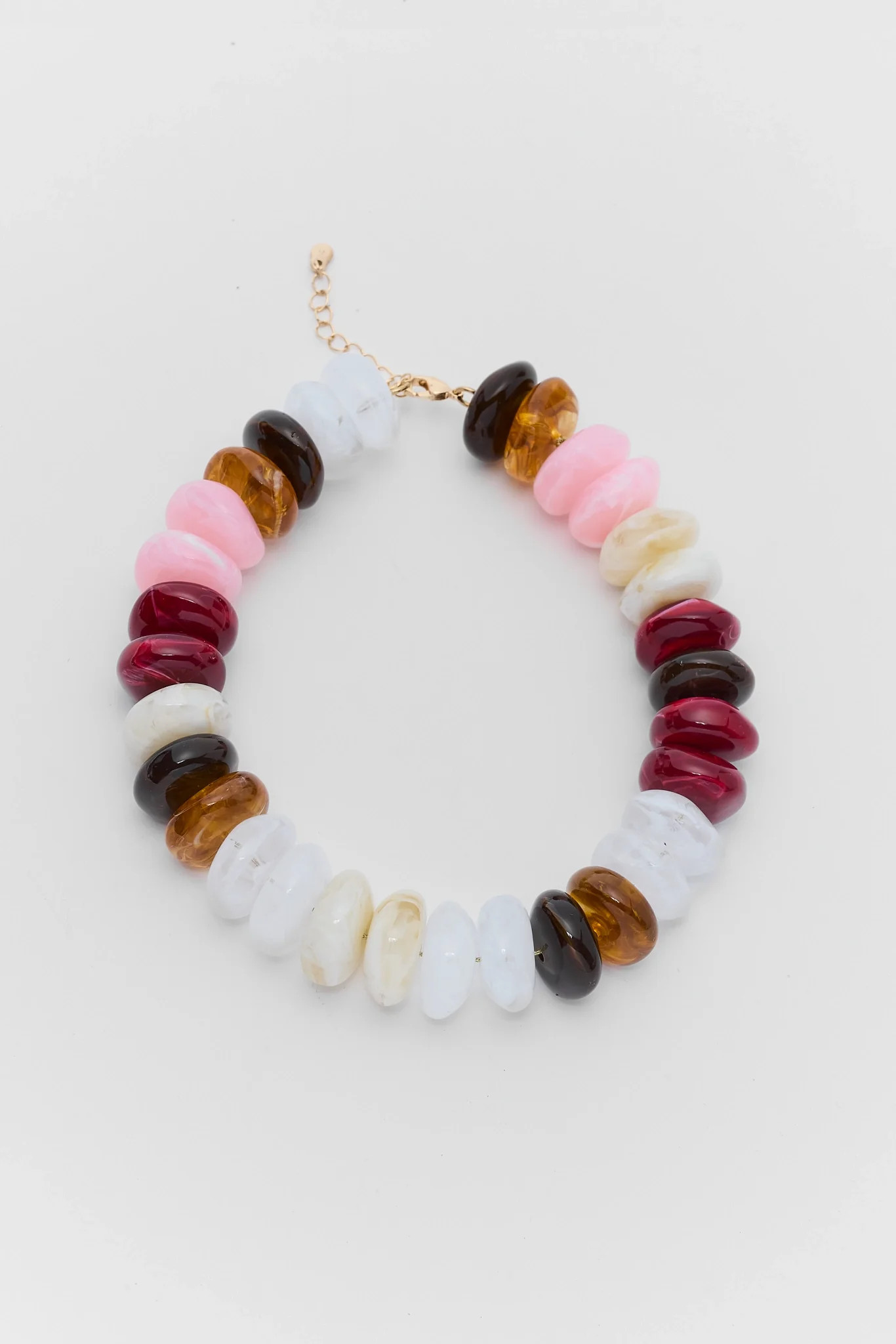 Burgundy Multi Chunky Beaded Necklace | Avara