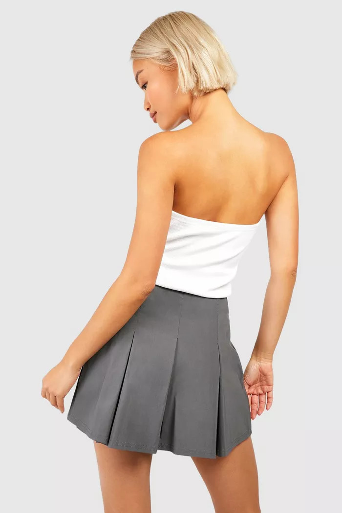 Bengaline Pleated Tennis Skort | Boohoo.com (UK & IE)