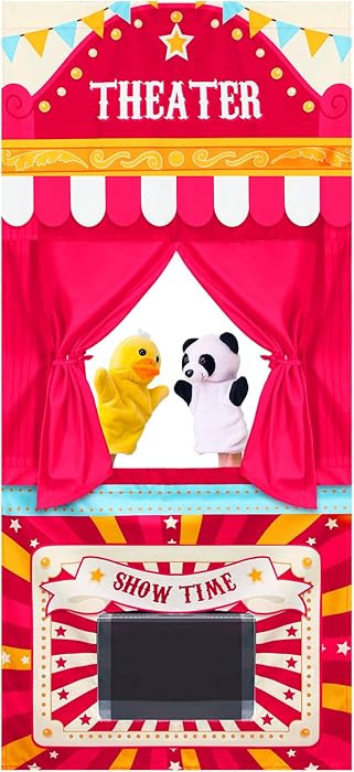 VitalCozy Doorway Puppet Theater with 2 Adjustable Rods Fits in Most Doorways 67 x 31 Inch Foldab... | Amazon (US)