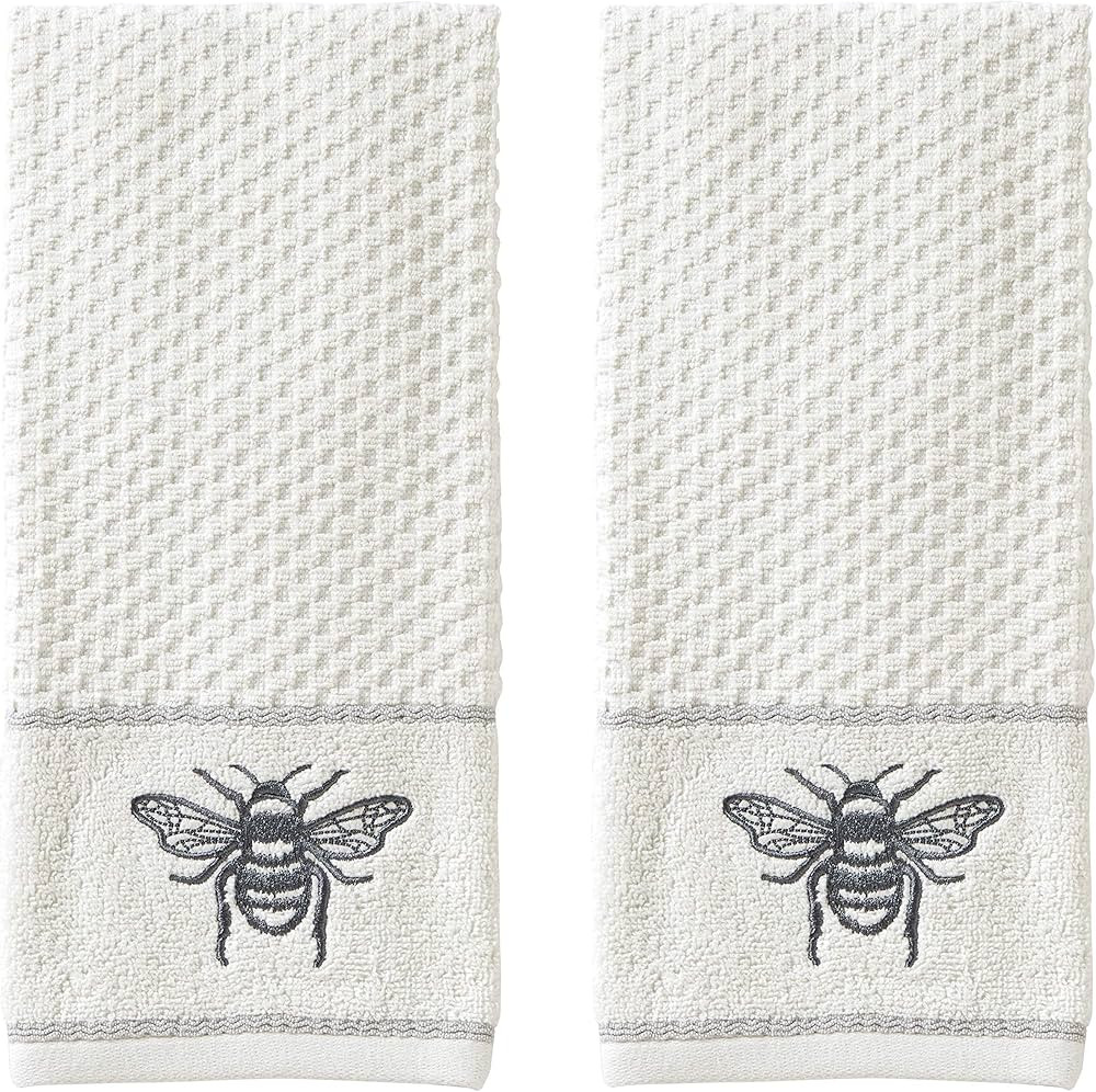 SKL Home Farmhouse Bee Hand Towel Set, White | Amazon (CA)