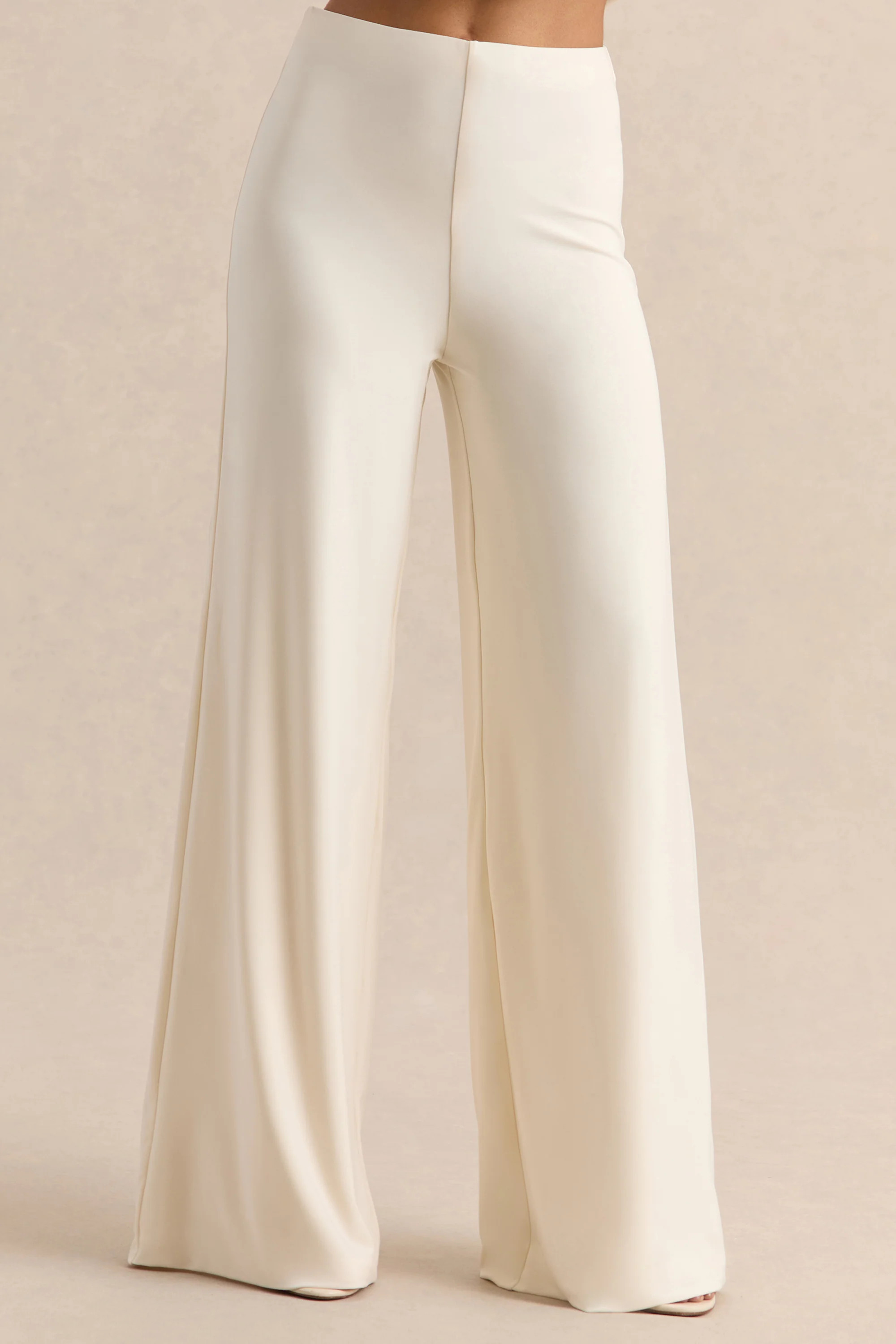 Safirra | White Wide-Leg Trouser | Club L London