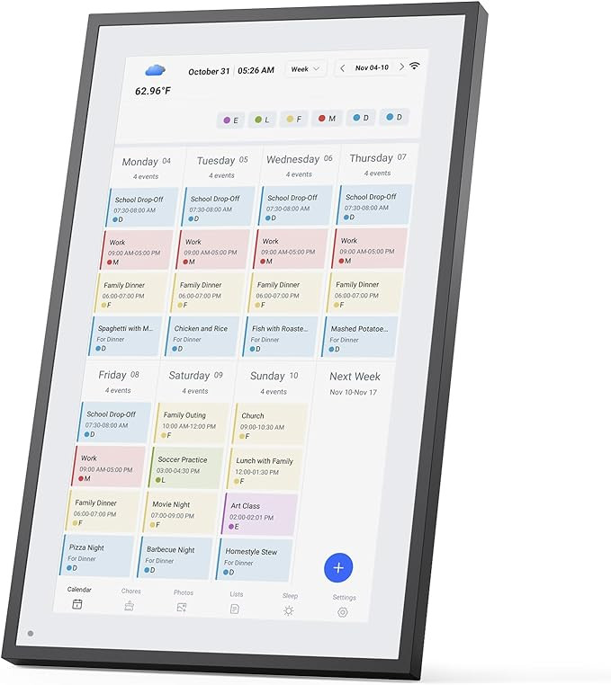 LOOFII 21.5 Inch Smart Digital Calendar Planner & Chore Chart, FUll HD Interactive Touchscreen Di... | Amazon (US)