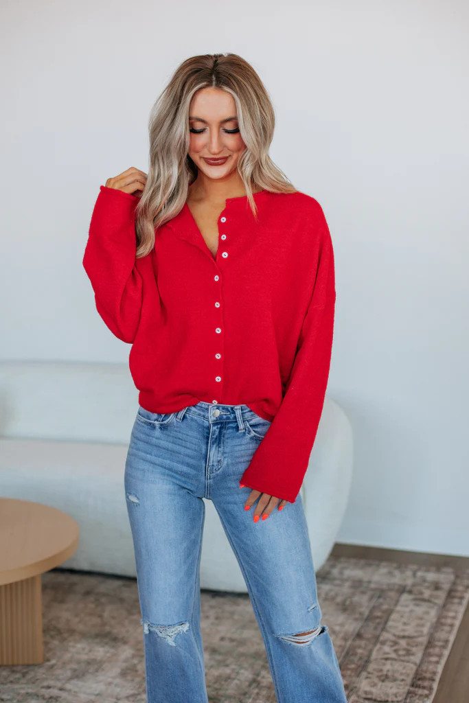 Brooke Cardigan - Cherry | Wild Oak Boutique