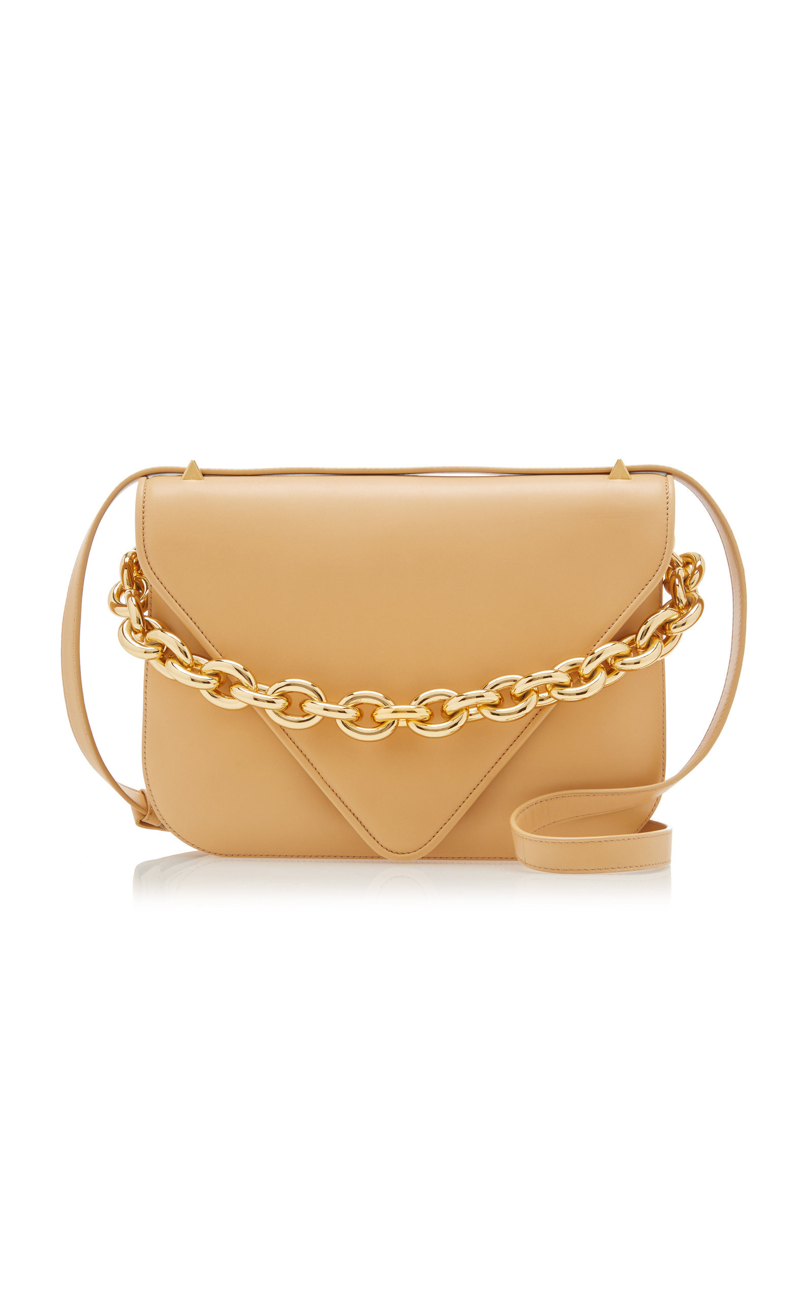 Bottega Veneta - The Mount Large Leather Shoulder Bag - Neutral - OS - Moda Operandi | Moda Operandi (Global)