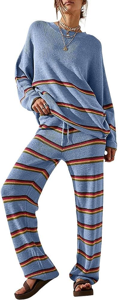 Mariner Sweater Set Matching Lounge Sets for Women Knit Sets Womens Loungewear Set Two Piece Sets... | Amazon (US)