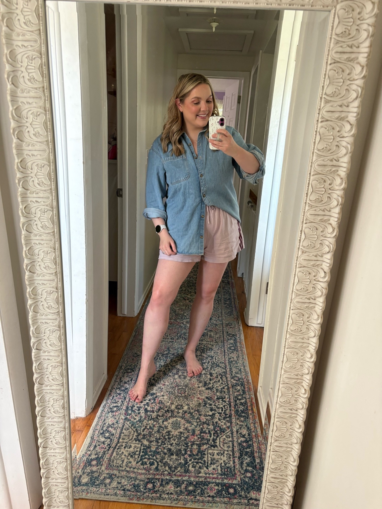 The perfect fall transition outfit. The quality of the denim button up is SO good, and for an incredible price point.

#LTKdayinmylife #LTKSeasonal #LTKMidsize