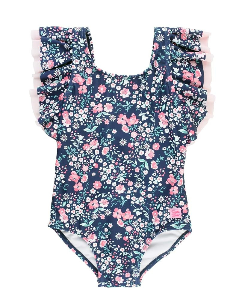 RuffleButts® Baby/Toddler Girls Ruffle Strap One Piece Swimsuit w/UPF 50+ Sun Protection | Amazon (US)