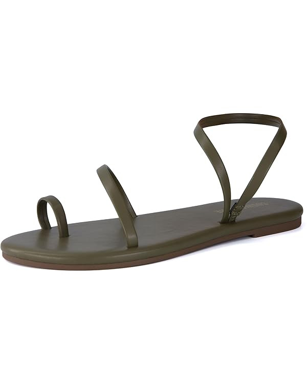 CUSHIONAIRE CHAI Women’s Strappy Sandals – Flat Sandals for Women, Comfortable Beach Sandals,... | Amazon (US)