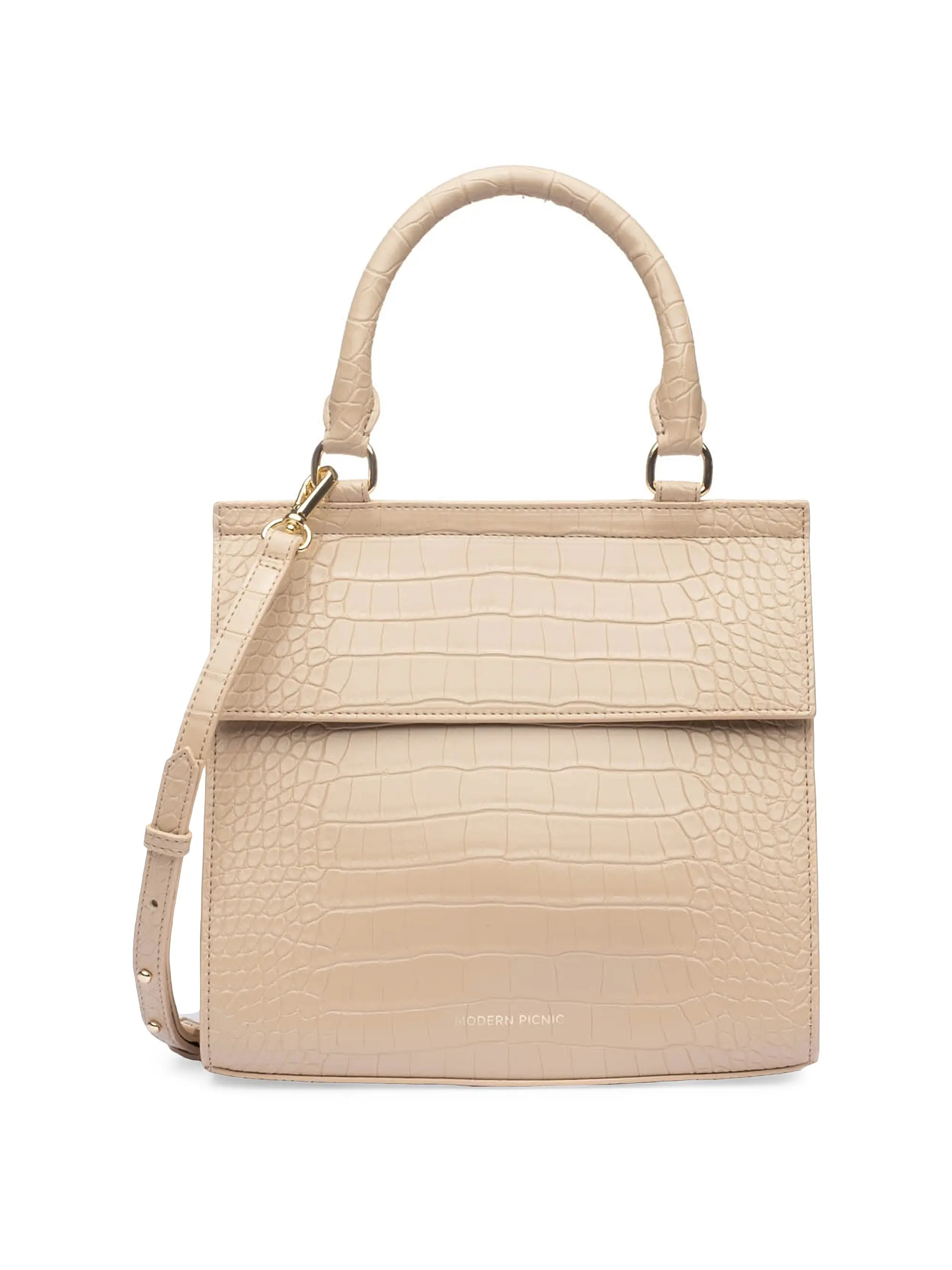 The Luncher Crocodile-Embossed Vegan Leather Bag | Saks Fifth Avenue