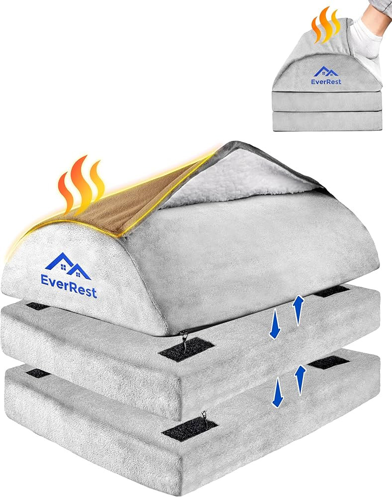 EverRest Under Desk Footrest for Office Use - Warmer Feet, 3 Adjustable Heights - Tall Ergonomic ... | Amazon (US)