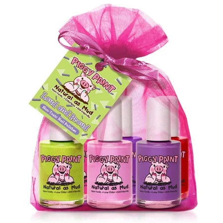 Piggy Paint Loud & Proud Gift Set 6 full-size 0.5 oz. Kid-friendly Nail Polishes | Walmart (US)