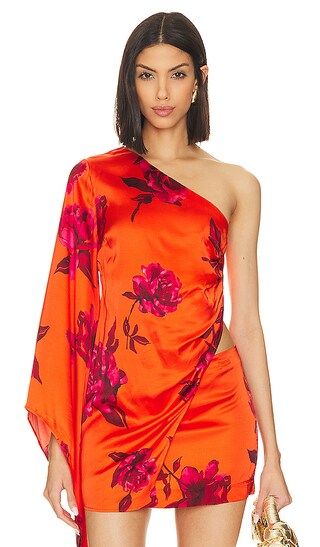 Nila Top in Orange Floral | Revolve Clothing (Global)