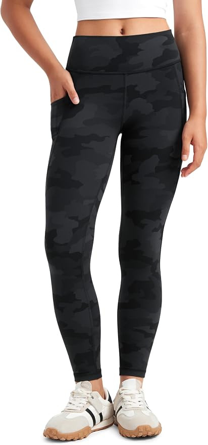 CRZ YOGA Girls Butterluxe Athletic Leggings with Pockets - High Waist Lounge Kids Teen Pants Yoga... | Amazon (US)