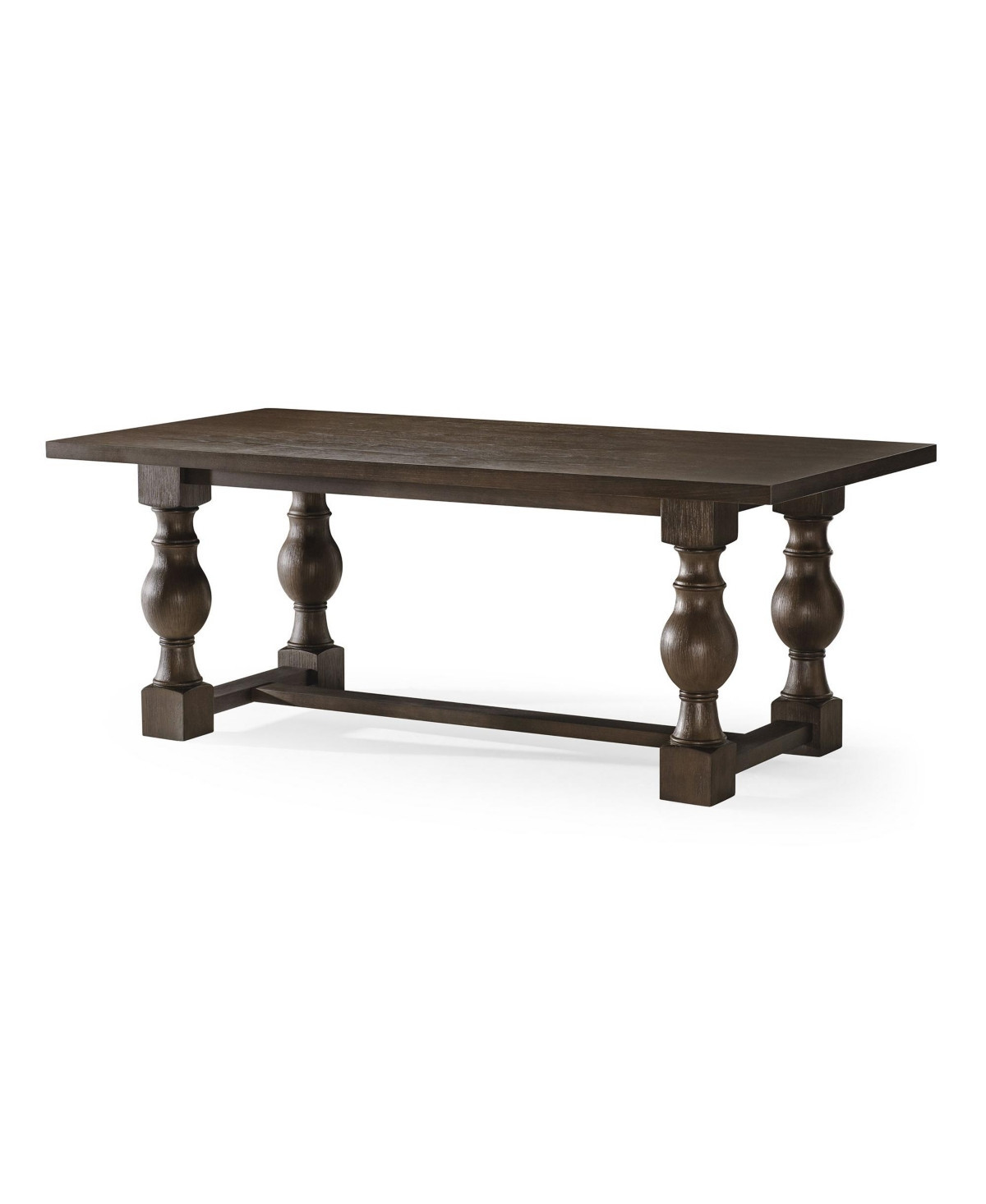 Maven Lane Leon Traditional Wooden Dining Table in Antiqued Brown Finish | Macy's