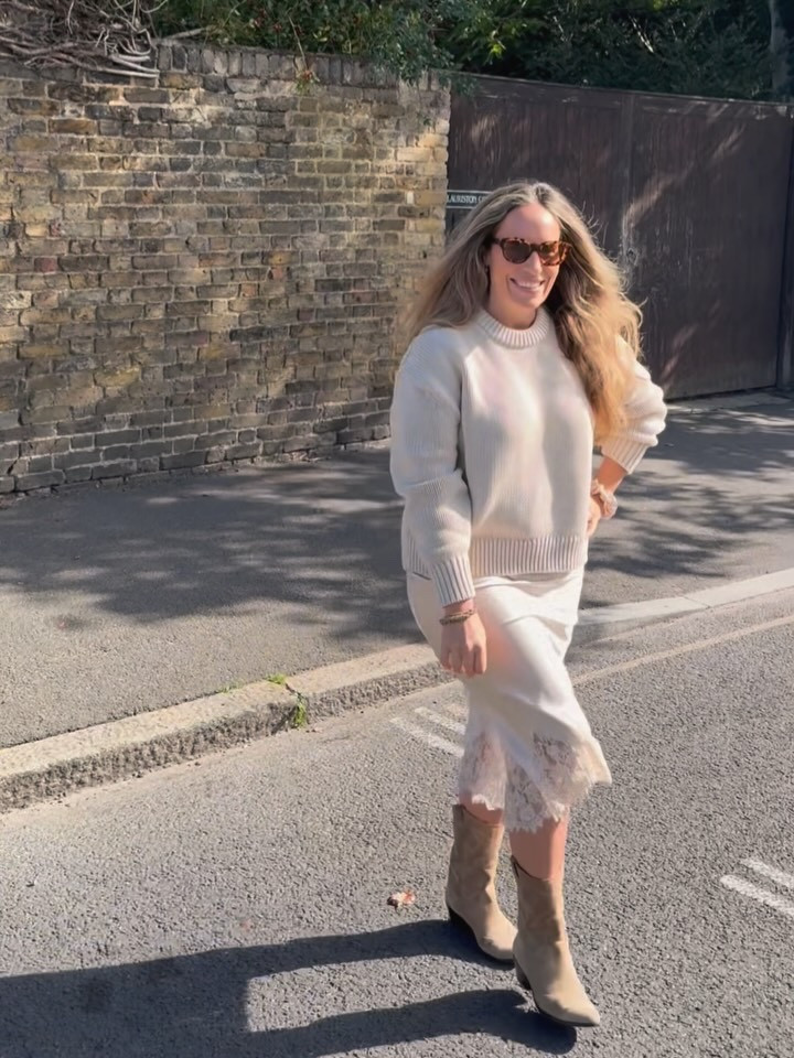 It’s nothing revolutionary but it’s definitely my favourite style pairing of the season and one I have been wearing all month — the silk skirt + round neck, preferably oversized, jumper. Which one is your favourite look — 1, 2 or 3? Looks linked in bio & highlights. Kitty optional 🐈‍⬛

#LTKFashionMonth #LTKautumn #LTKuk