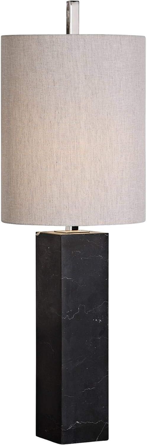 Uttermost Delaney Black Marble Square Column Table Lamp | Amazon (US)