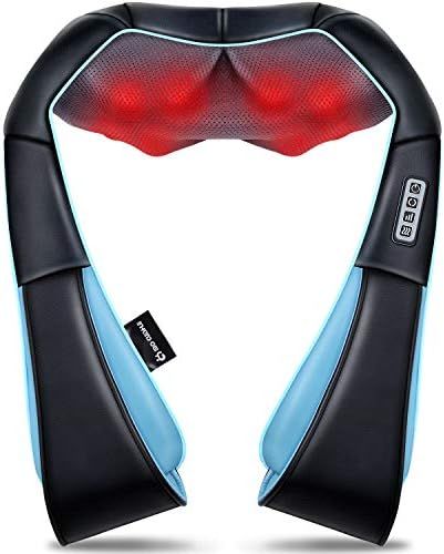 Amazon.com: Shiatsu Back Shoulder and Neck Massager with Heat, Electric Deep Tissue 4D Kneading M... | Amazon (US)