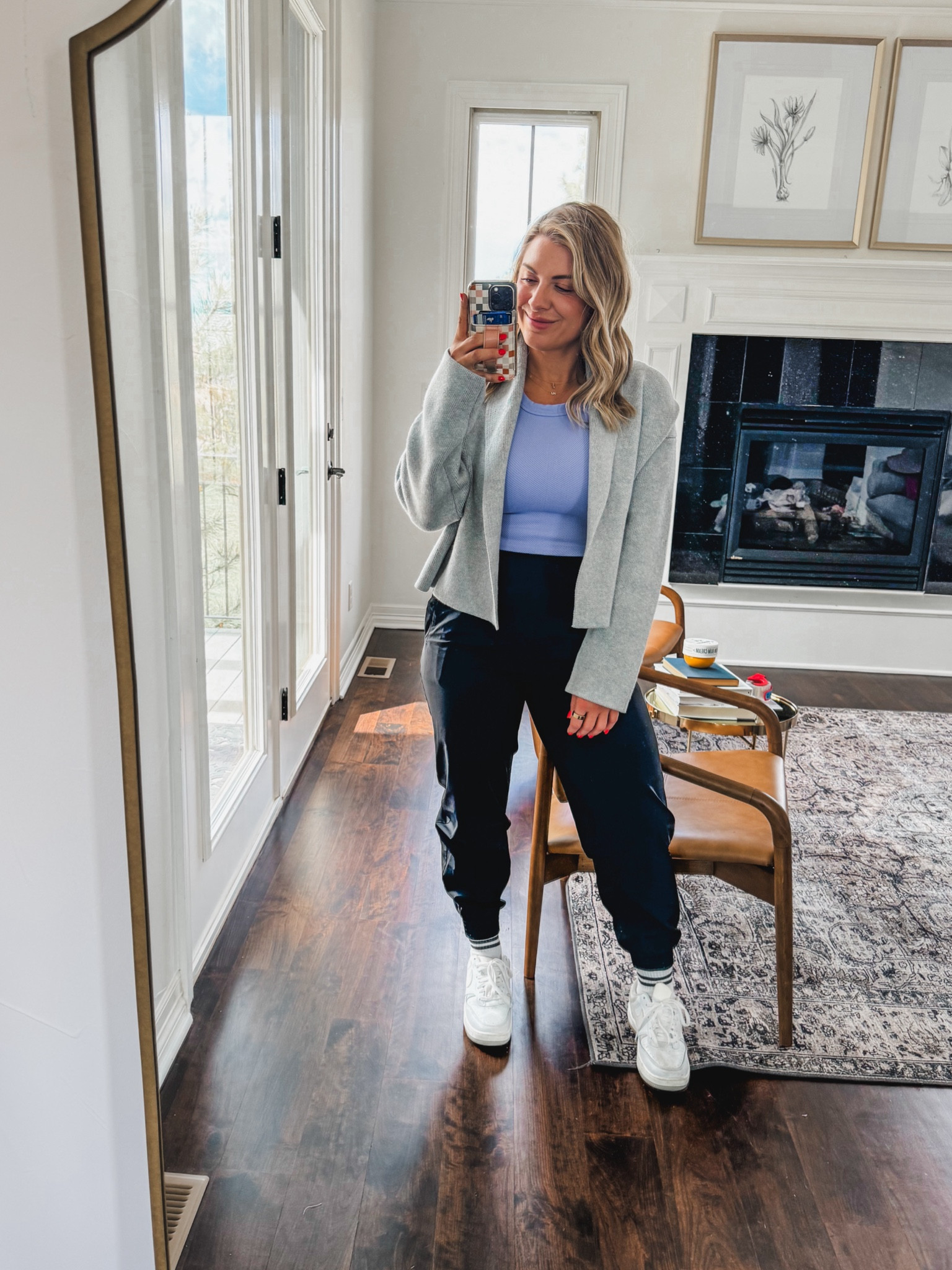 Simple jogger fit for a busy Monday!
M in everything 
Love this cardigan for casual or dressy 
This tank comes in tons of colors! 

#LTKstyletip #LTKfindsunder50 #LTKfitness