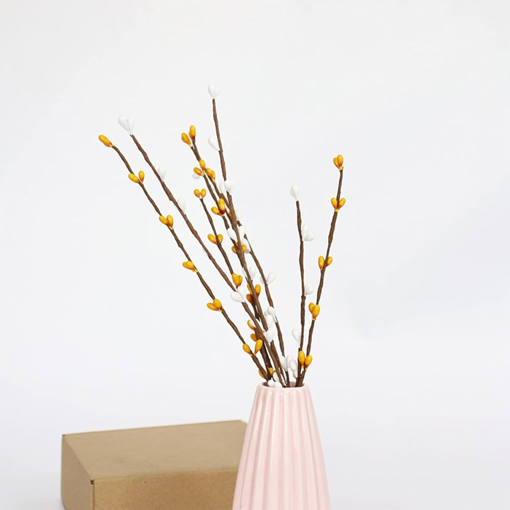 ZYLLZY 4Pcs Spring Berry Picks Stems,12Inch Artificial Easter Pip Berry Sprays Branches,Pink Spri... | Amazon (CA)