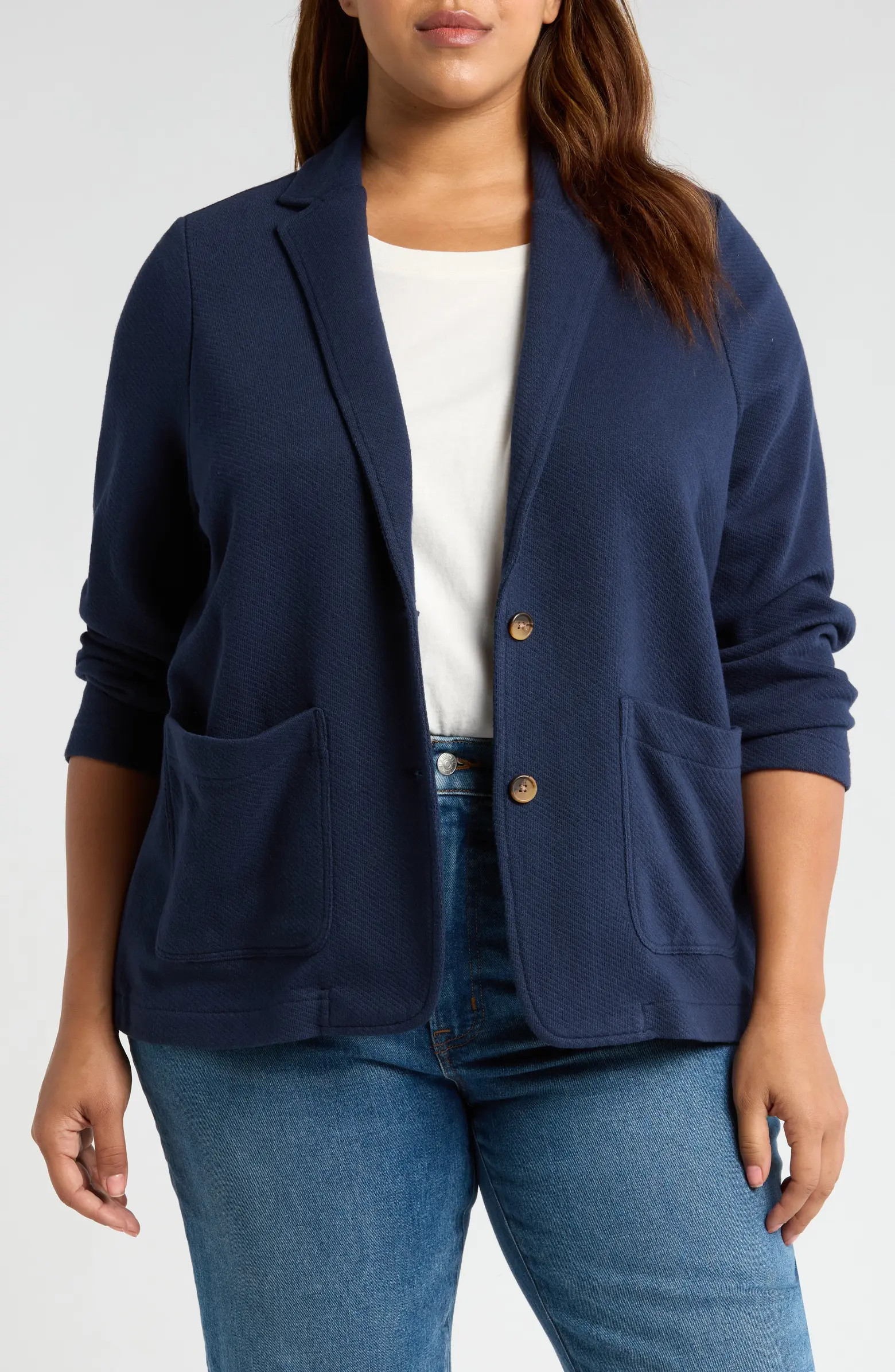 Caslon® Relaxed Knit Blazer | Nordstrom | Nordstrom