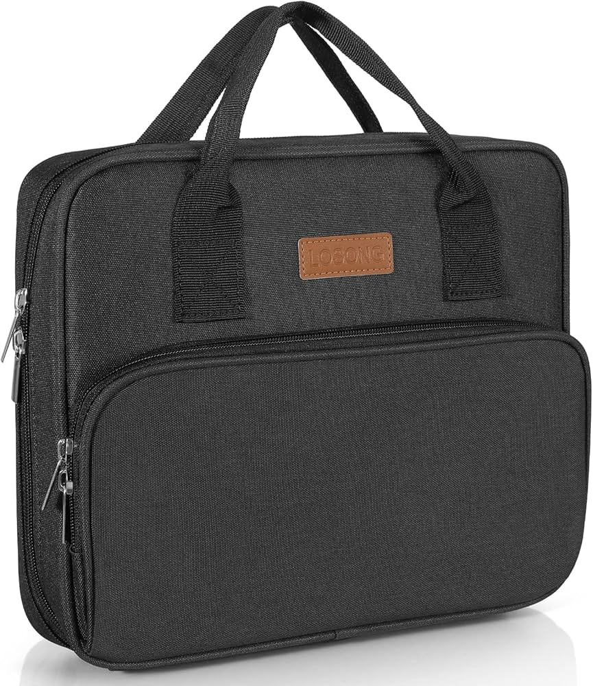 Bible Cover for Women, Losong Large Bible Carrying Book Case with Durable Handle and Multi-Pocket... | Amazon (US)