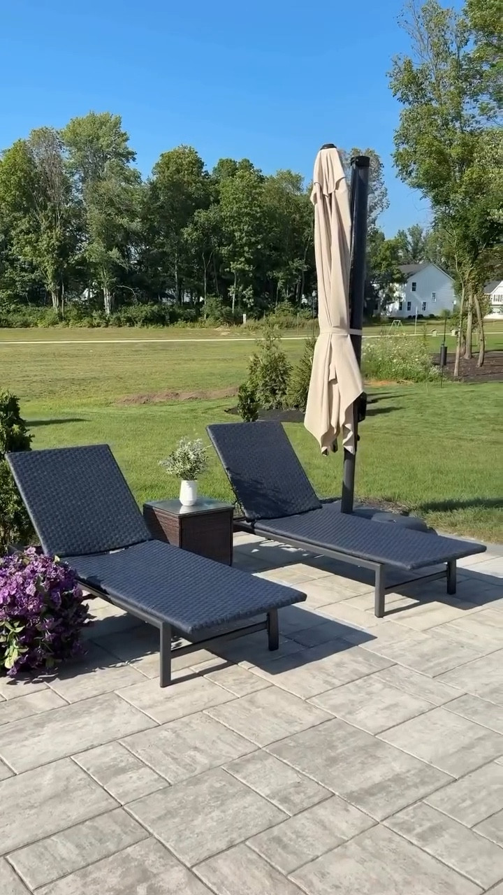 Our backyard just got a serious upgrade with these Purple Leaf loungers 🤍 They’re the one spot where everyone in the family wants to hang out, which means I usually have to call dibs first 😅
☀️ 5 reclining positions ☀️ Wipes clean after rain or spills ☀️ Aluminum frame + rattan weave for that chic look ☀️ Navy blue cushions (standard size) obsessed!
They look high-end but are actually super affordable 🙌
 Use code KATIE005 for 5% off
 💬 Comment “CHAIR” and I’ll send the link!

#purpleleaf #backyardgoals #gifted #outdoorliving #chaiselounge

#LTKSaleAlert #LTKSeasonal #LTKHome