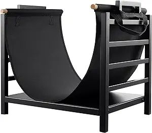 DOEWORKS 18 Inch Firewood Racks Fireplace Log Holder with Canvas Carrier | Amazon (US)