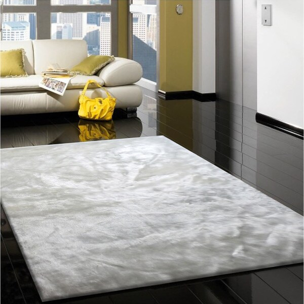 White Faux Fur Sheep Skin Shag Area Rug - 5' x 7' | Bed Bath & Beyond